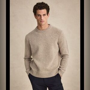 Abercrombie & Fitch- Mens XL- Cotton Blend Crewneck Relaxed Fit Sweater- Oatmeal